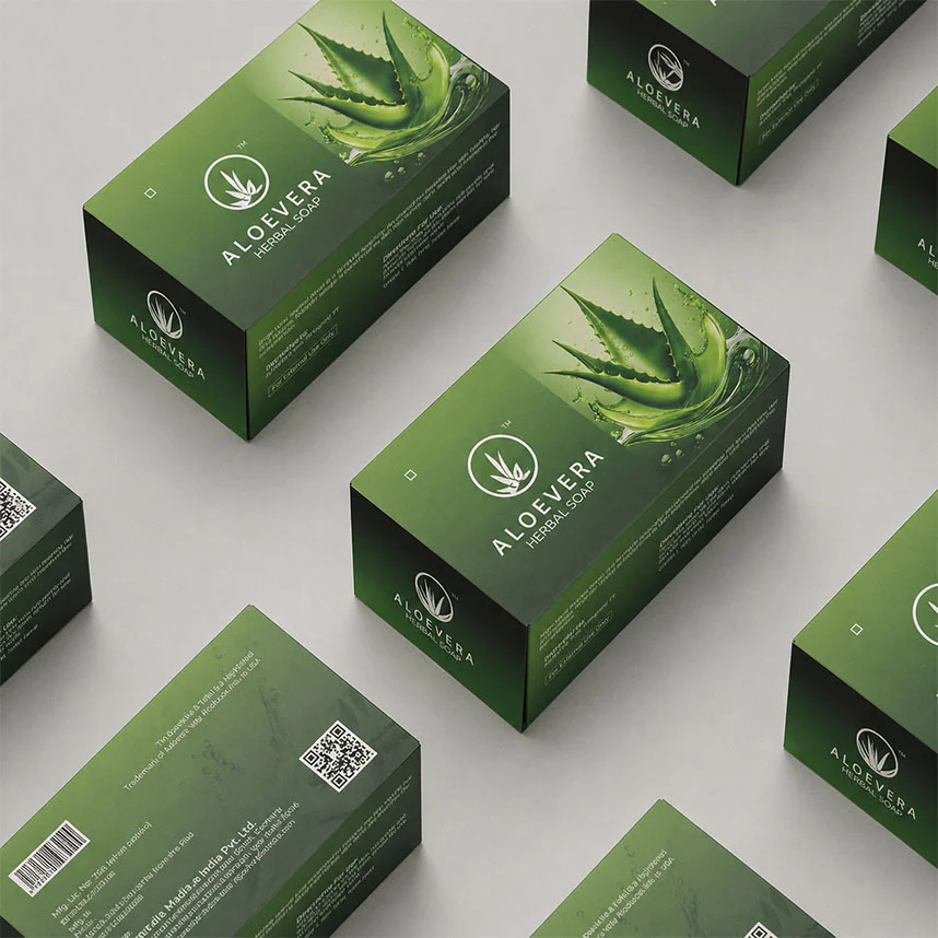 Folding Paper Box For Aloe Vera Herbal Soap