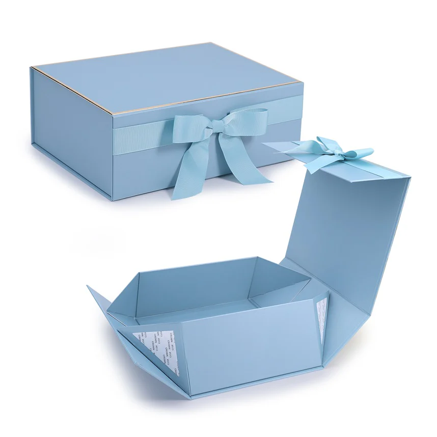 Folding Gift Box With Ribbon