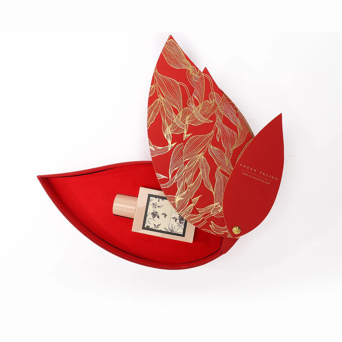 Fashional Red Paper Leaf Shape Gift Packaging Box