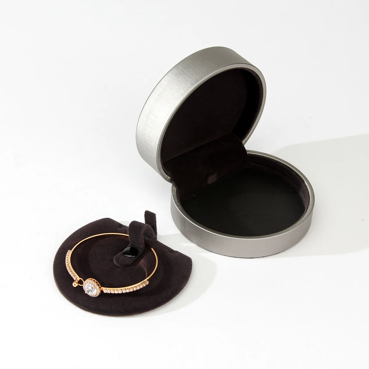 Silver Leather Jewelry Exquisite Gift Box