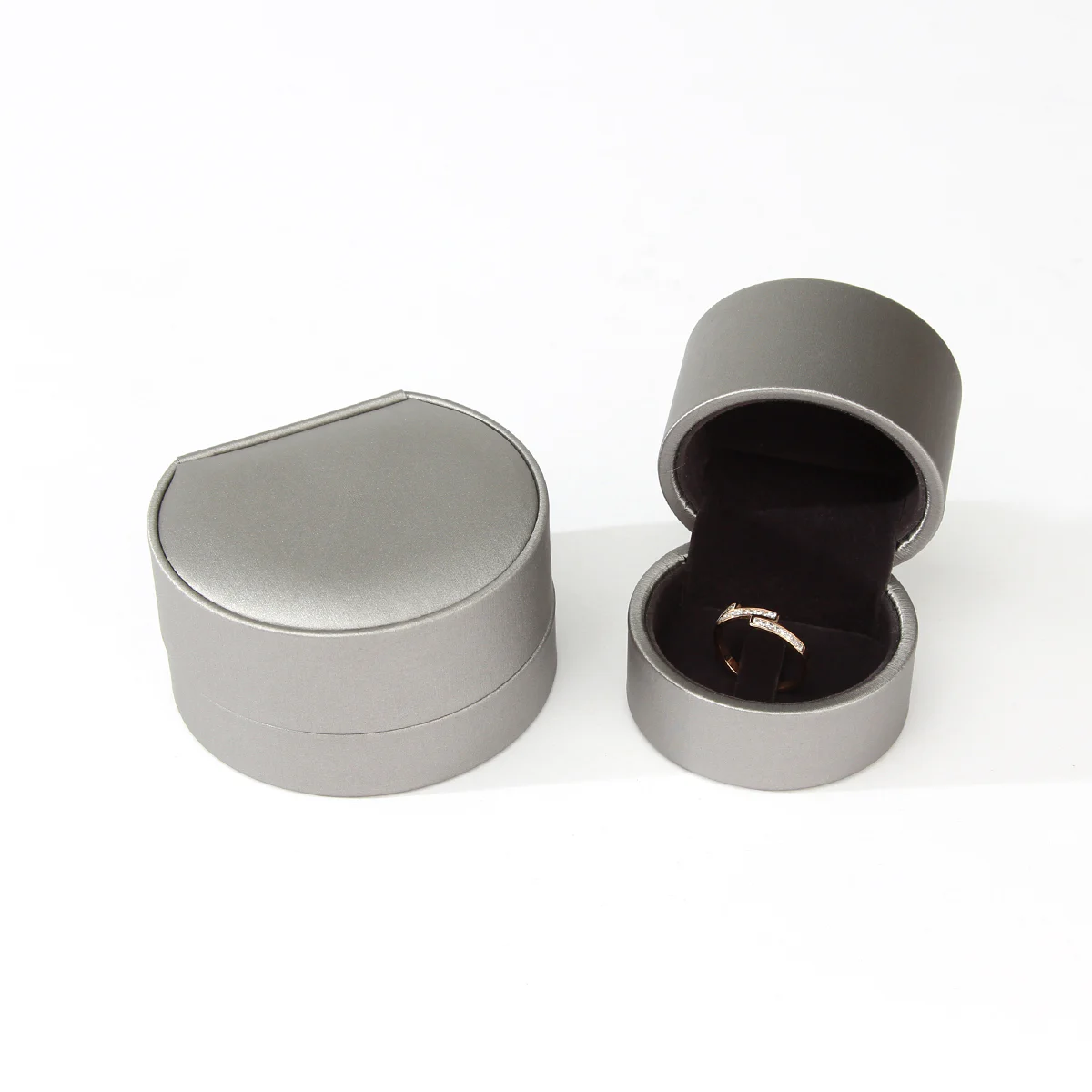 Silver Leather Jewelry Exquisite Gift Box