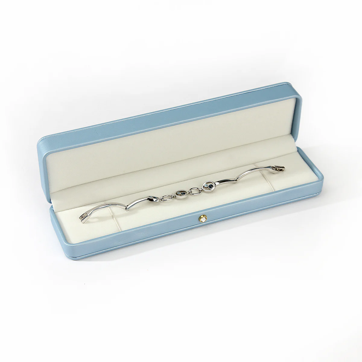 Glacier Blue High-Quality Leather Jewelry Packaging