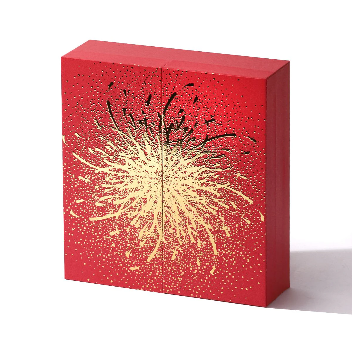 Pretty 2 Doors Opened Red Perfume Display Packaging Box