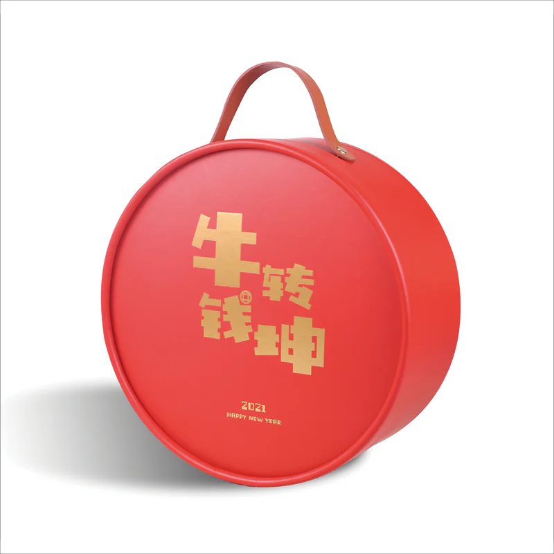 Food Paper Tube Packaging Gift Box With Handle