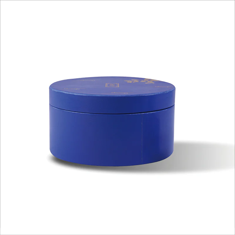 Exquisite Blue Large Cylindrical Paper Tube Packaging Box