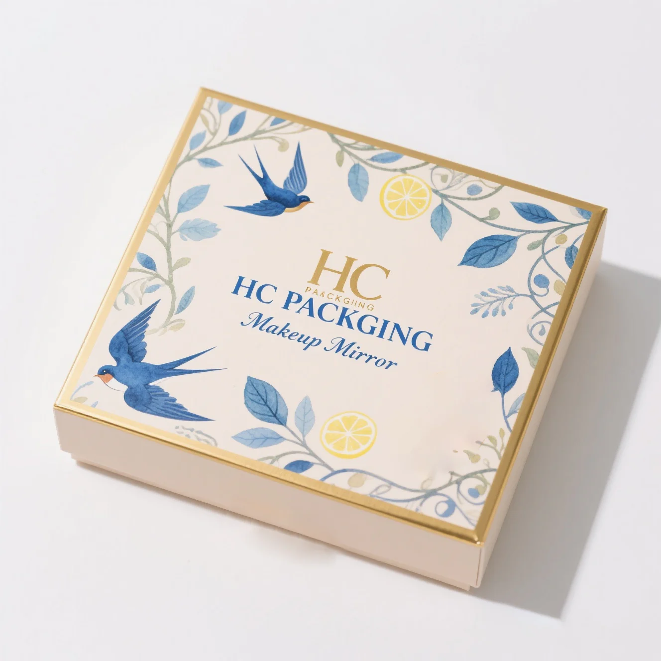 Lid And Base Box For Makeup Mirror