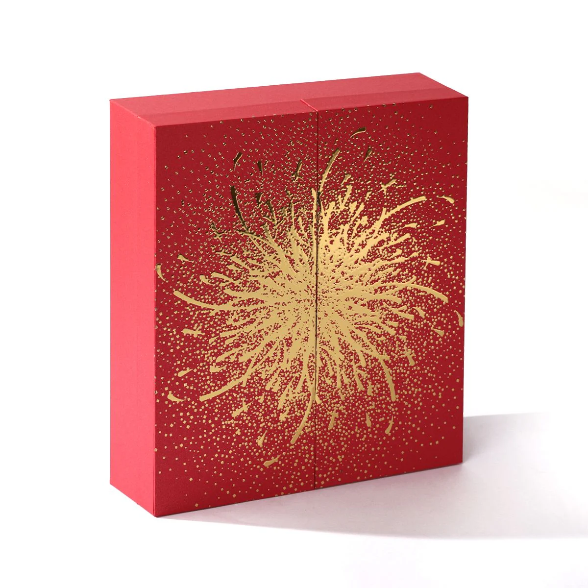 Pretty 2 Doors Opened Red Perfume Display Packaging Box
