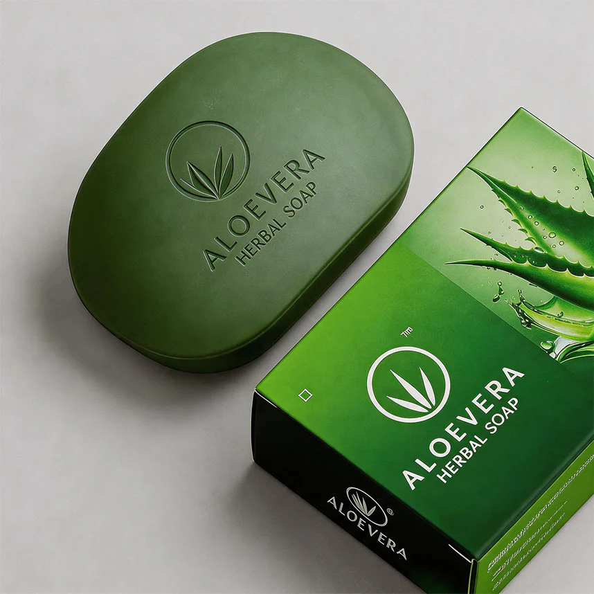 Folding Paper Box For Aloe Vera Herbal Soap