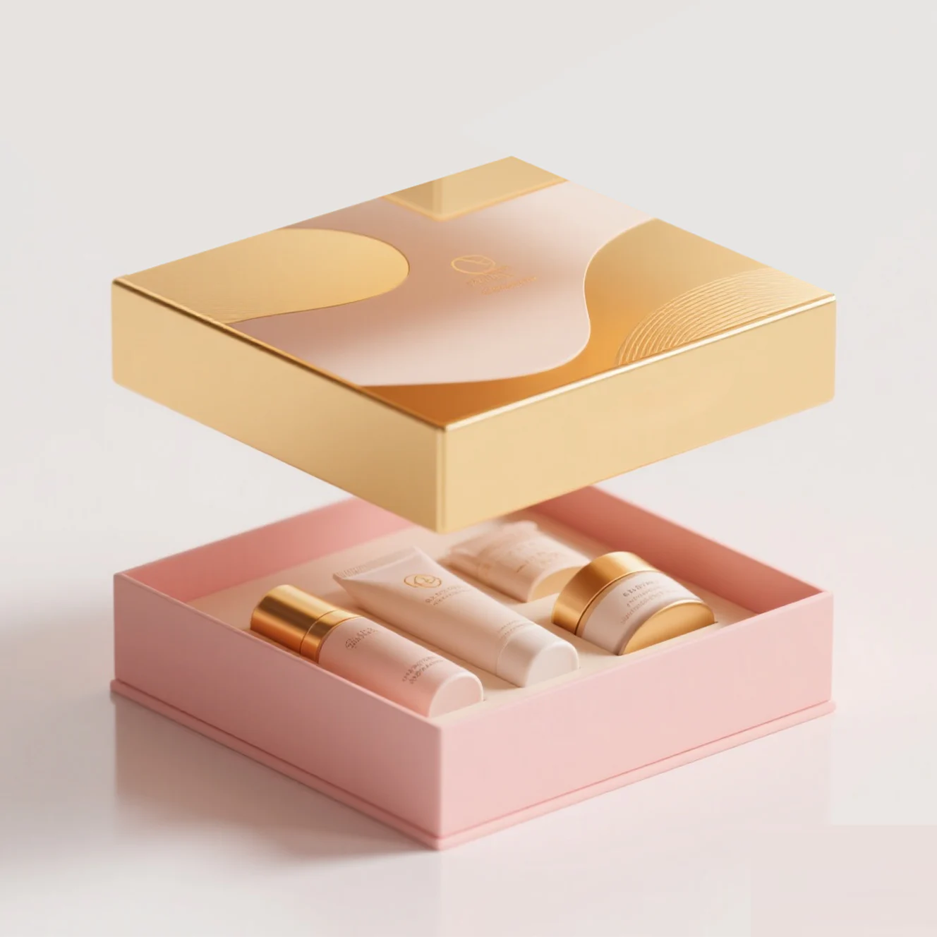 Lid And Base Box For Skin Care Kit