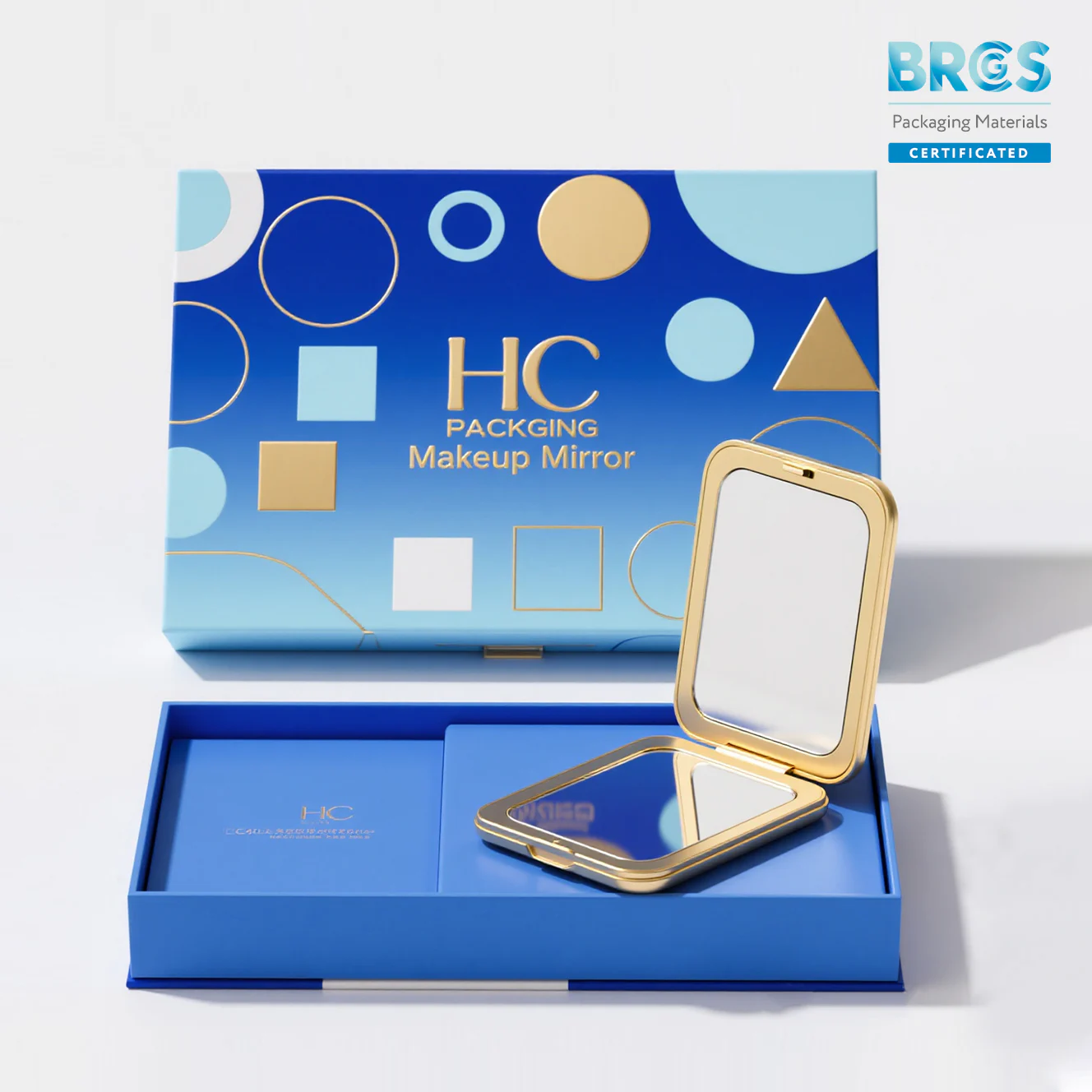 Lid And Base Box For Makeup Mirror