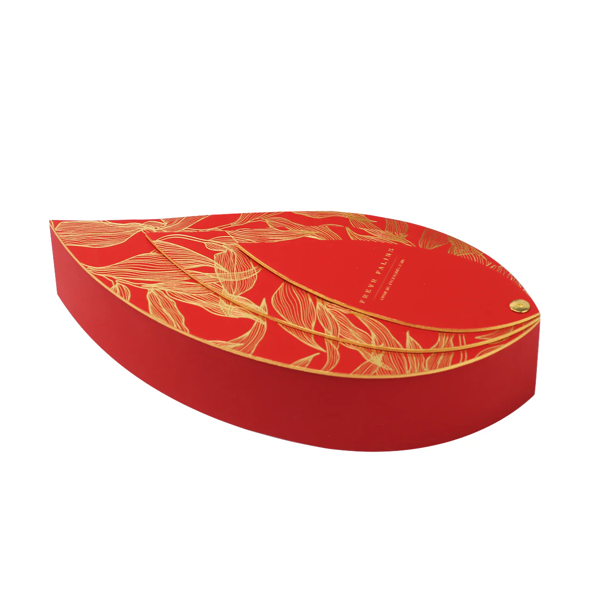 Fashional Red Paper Leaf Shape Gift Packaging Box
