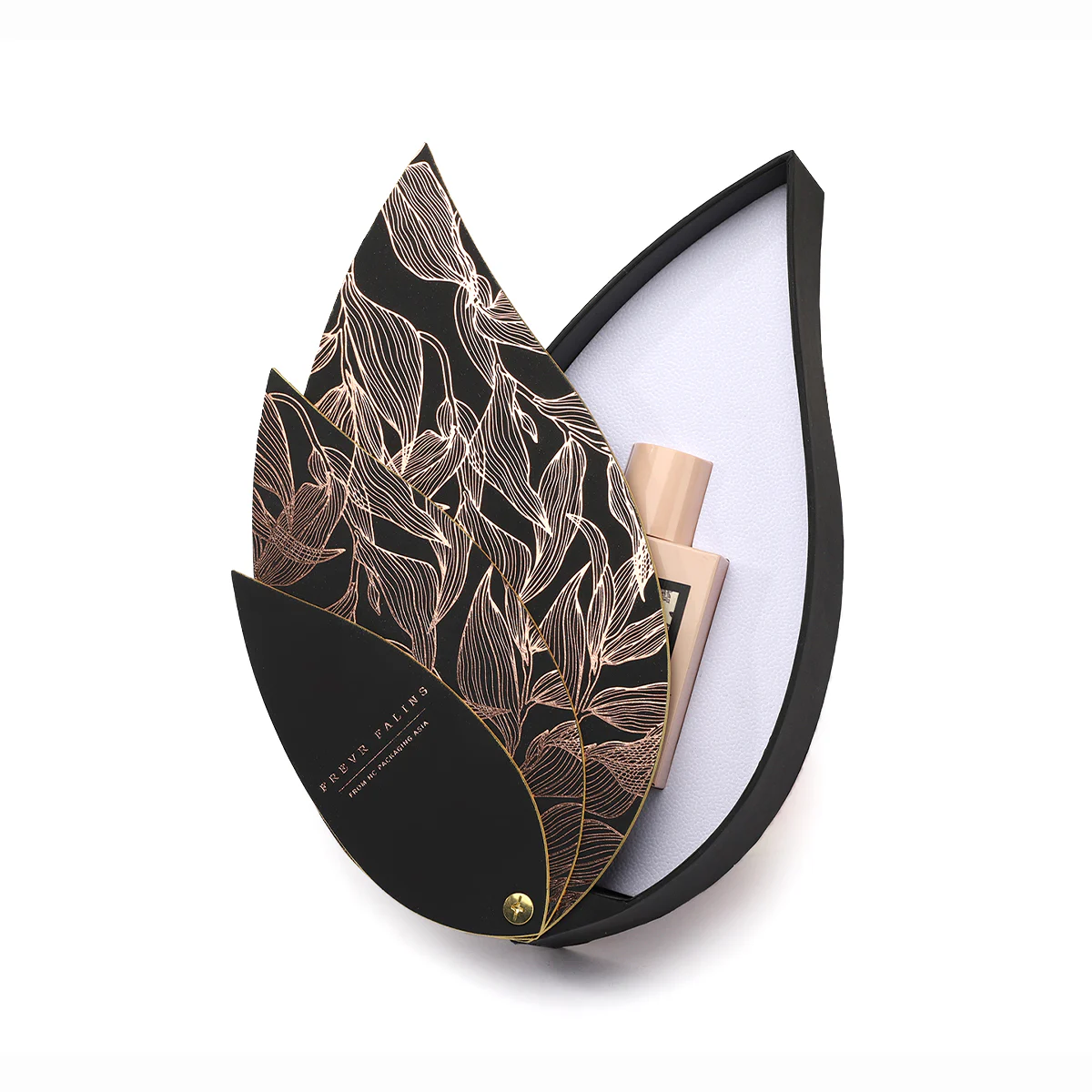 Elegant Leaf Shape Paper Fragrance Gift Pckaging Box