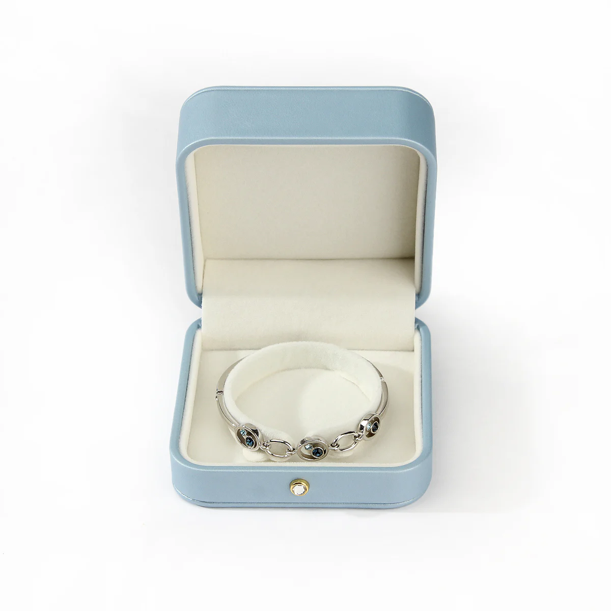 Glacier Blue High-Quality Leather Jewelry Packaging