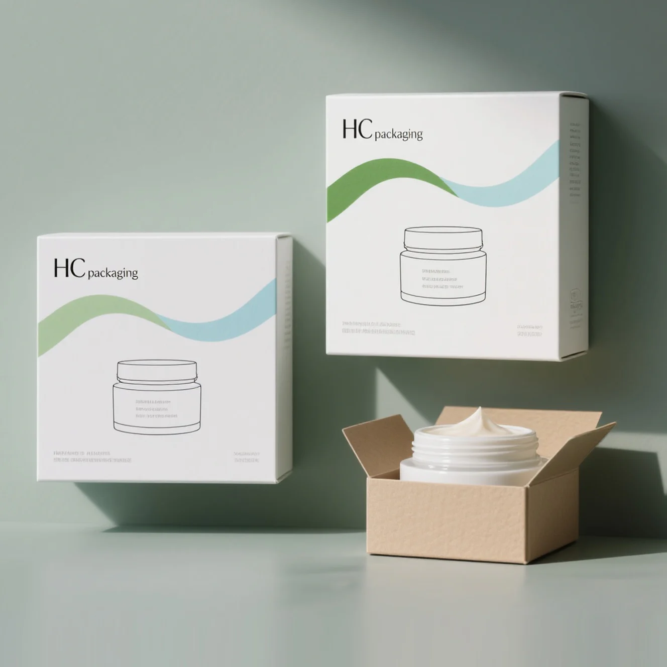 Straight Tuck Side Load Folding Carton Box For Face Cream