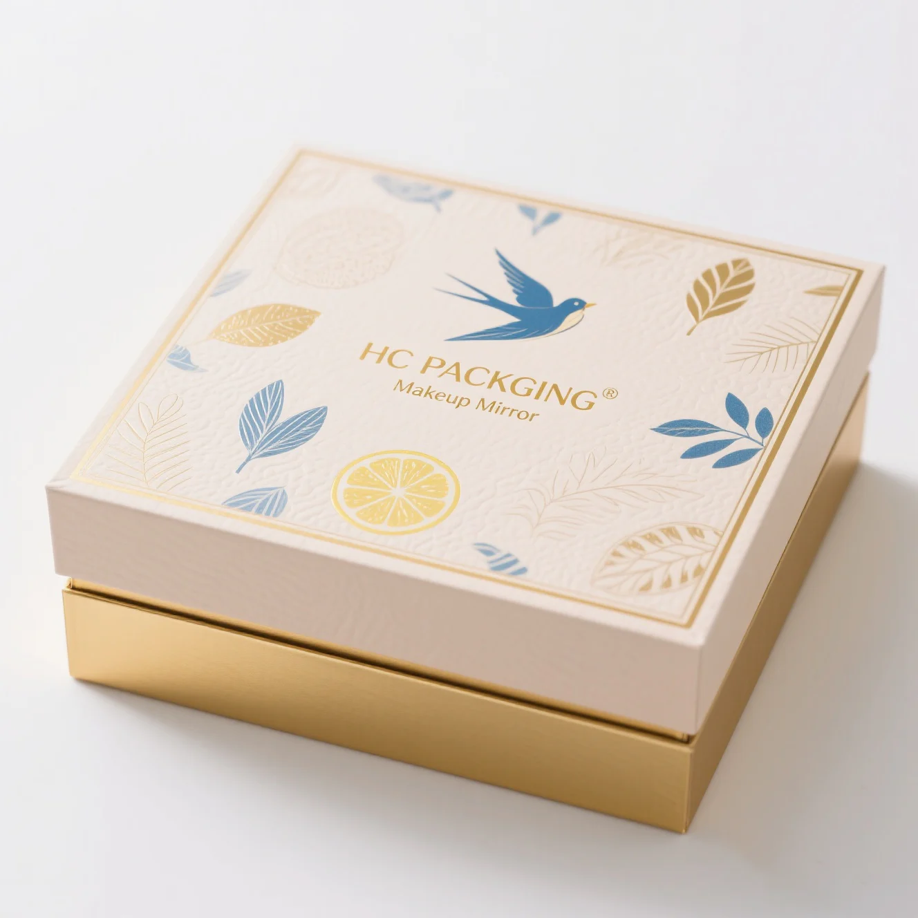 Lid And Base Box For Makeup Mirror
