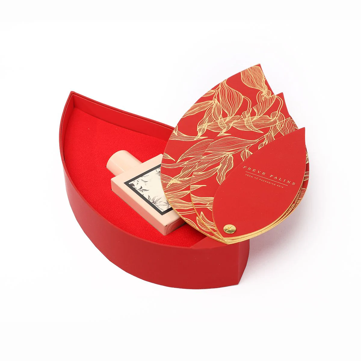 Fashional Red Paper Leaf Shape Gift Packaging Box