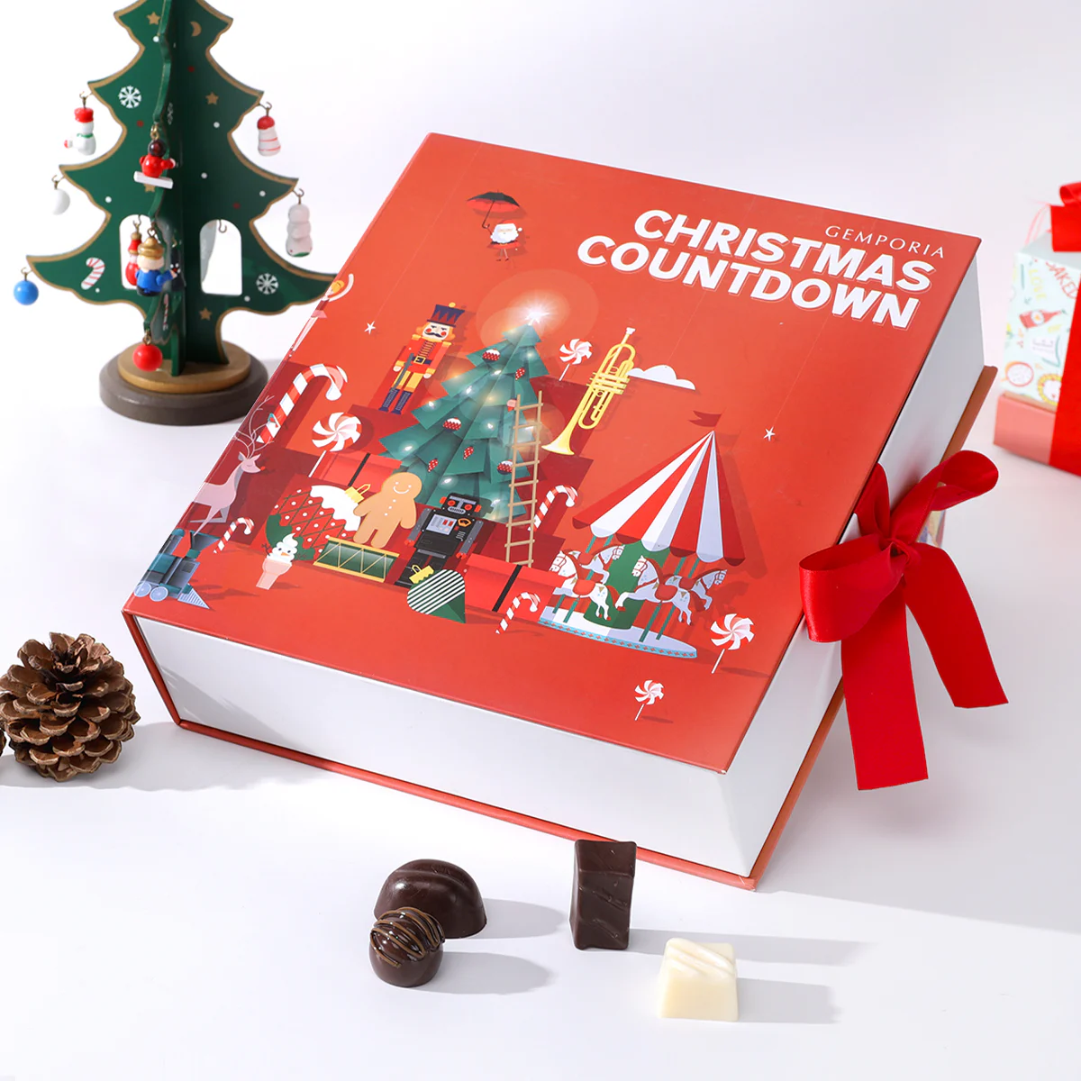 Christmas Countdown Chocolate Calendar Box Packaging