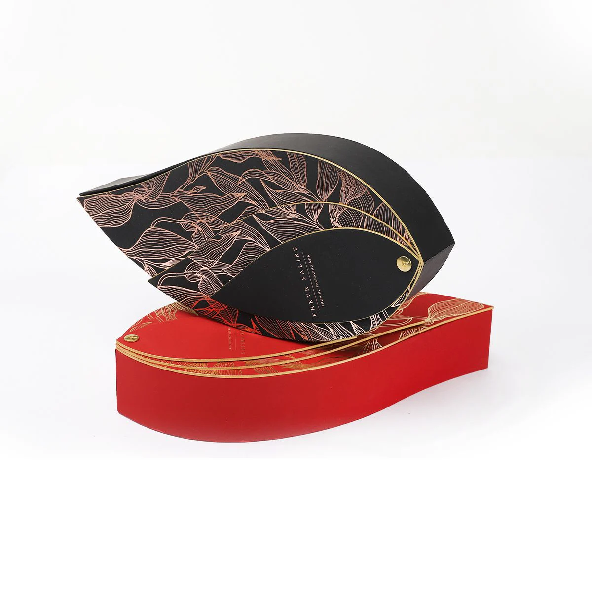 Elegant Leaf Shape Paper Fragrance Gift Pckaging Box
