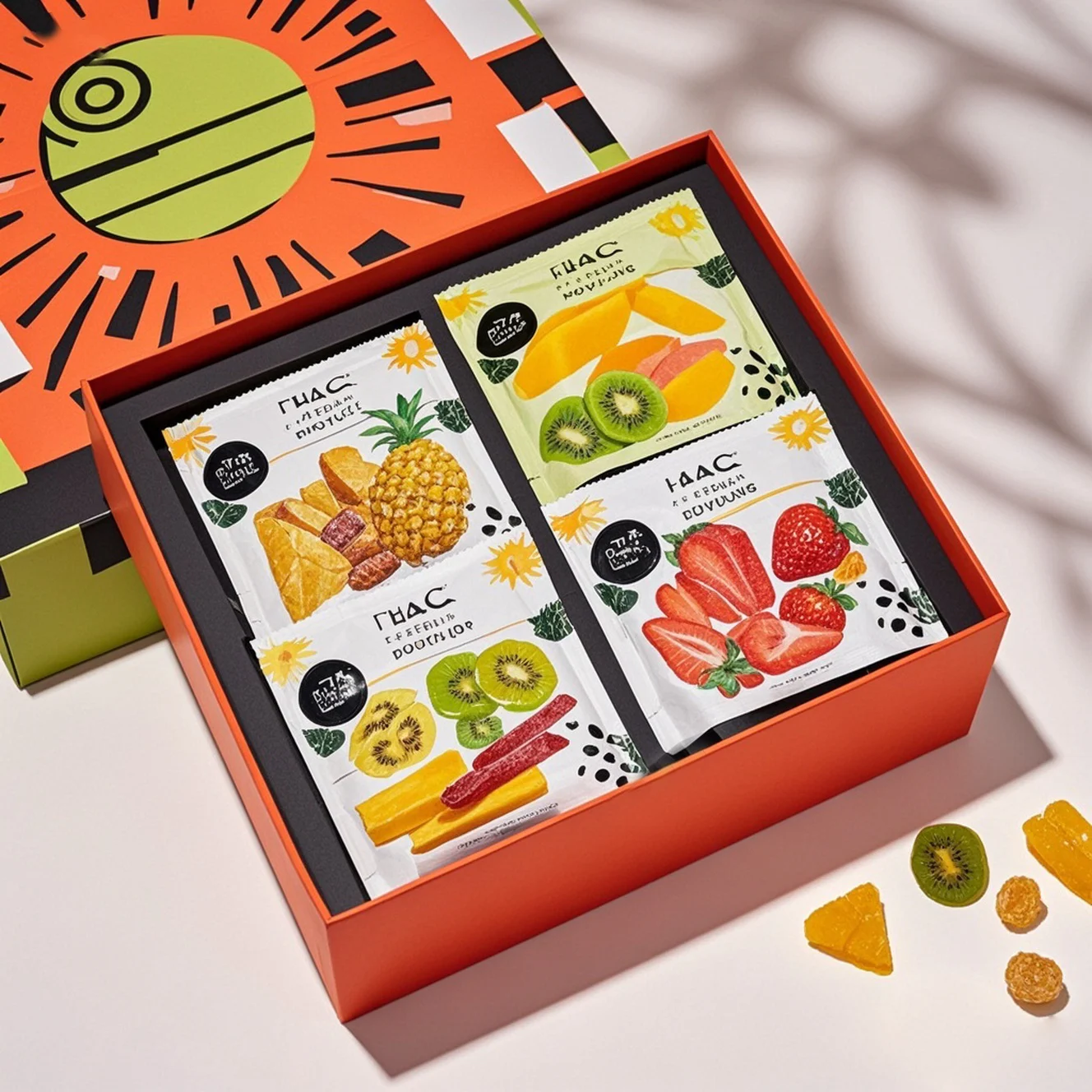 Lid And Base Box For Dried Fruits