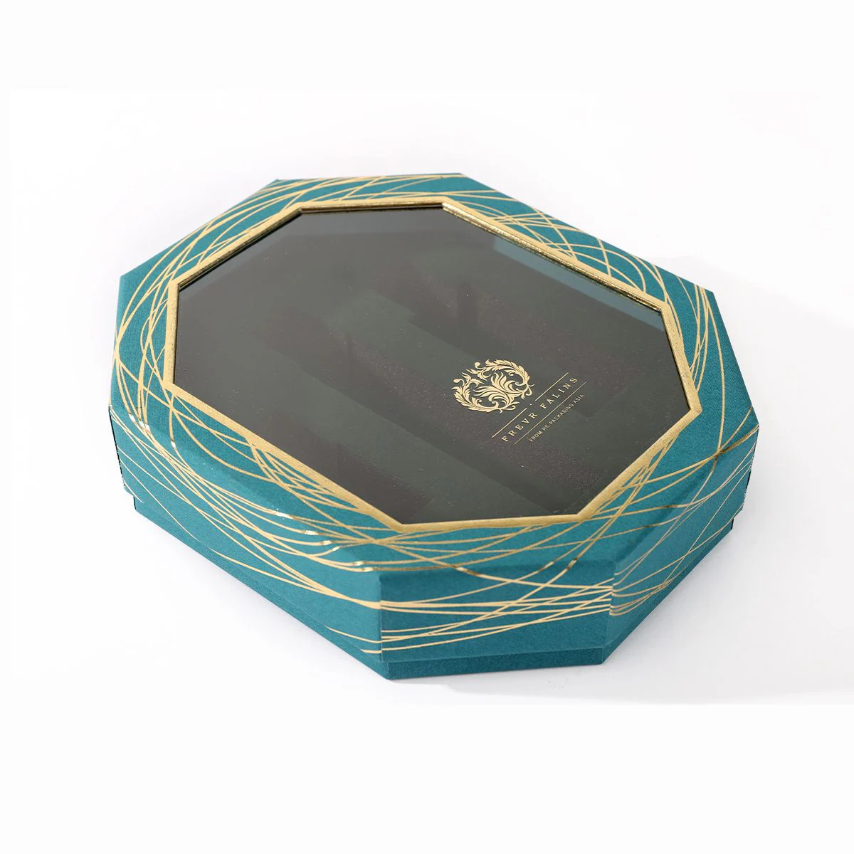 Lid&Base Box With Window For 3 Bottles Perfume Packaging