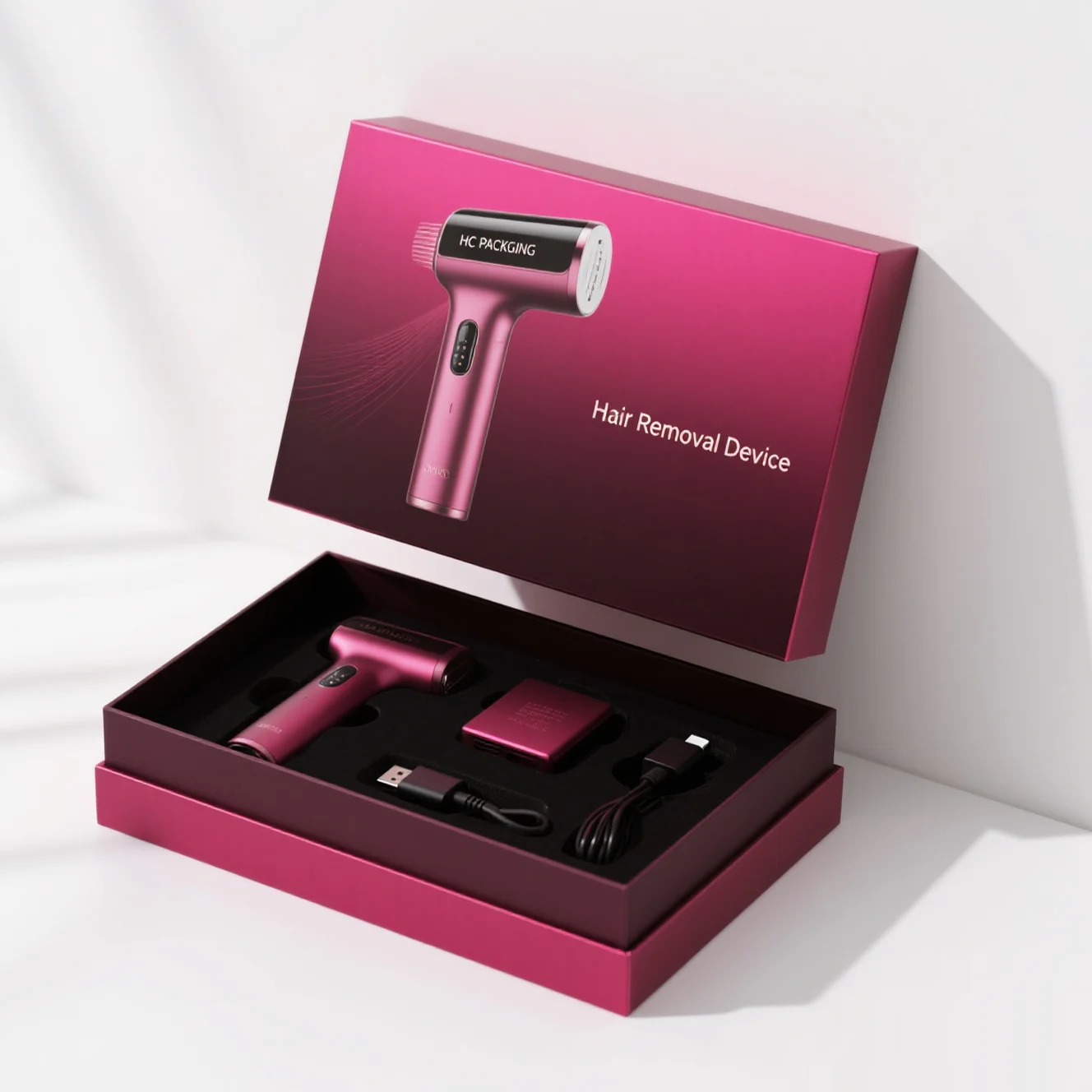 Lid And Base Box For Hair Removal Device
