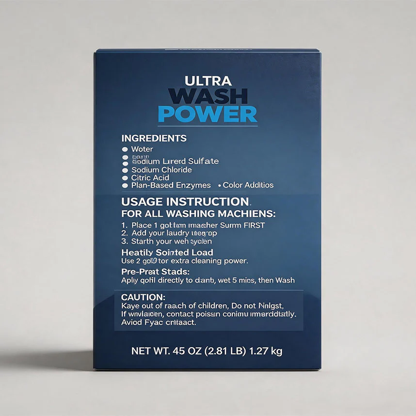 Folding Paper Box For Laundry Detergent