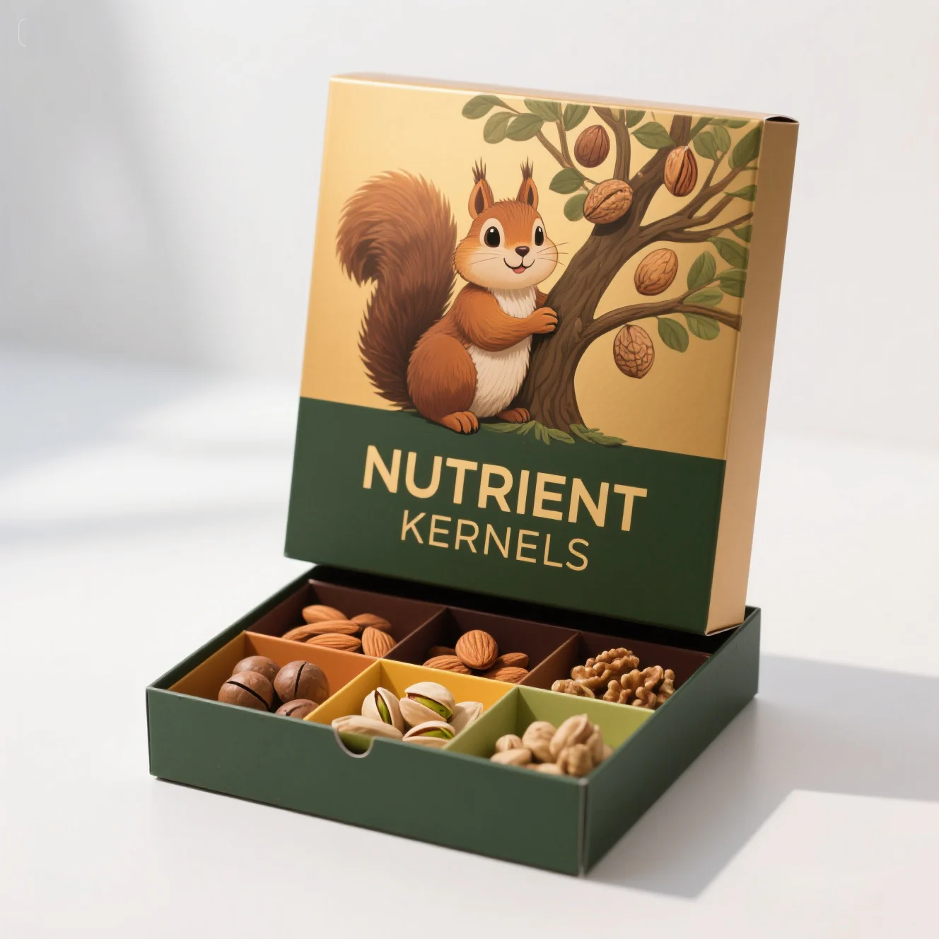 Lid And Base Rigid Box For Nuts