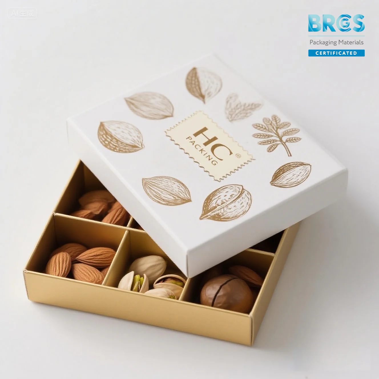 Lid And Base Box For Nuts