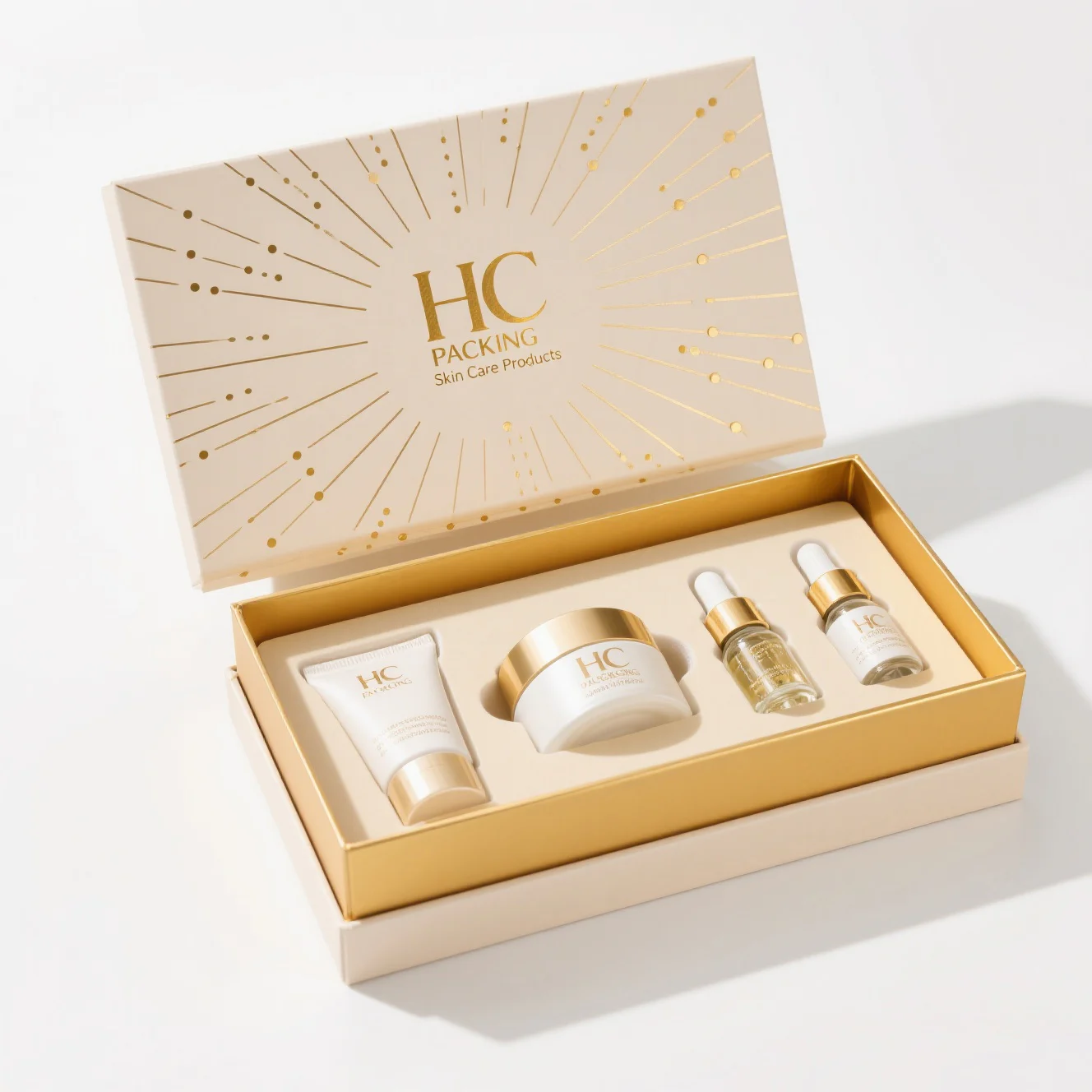 Lid And Base Box For Skin Care Set