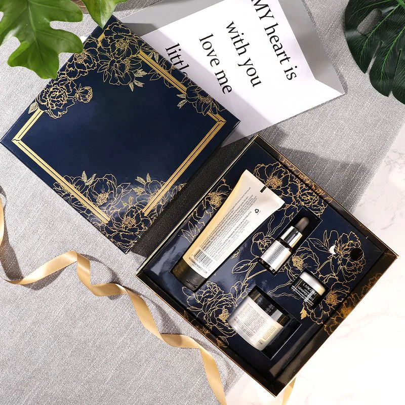 Lid And Base Box For Cosmetic Gift Setting
