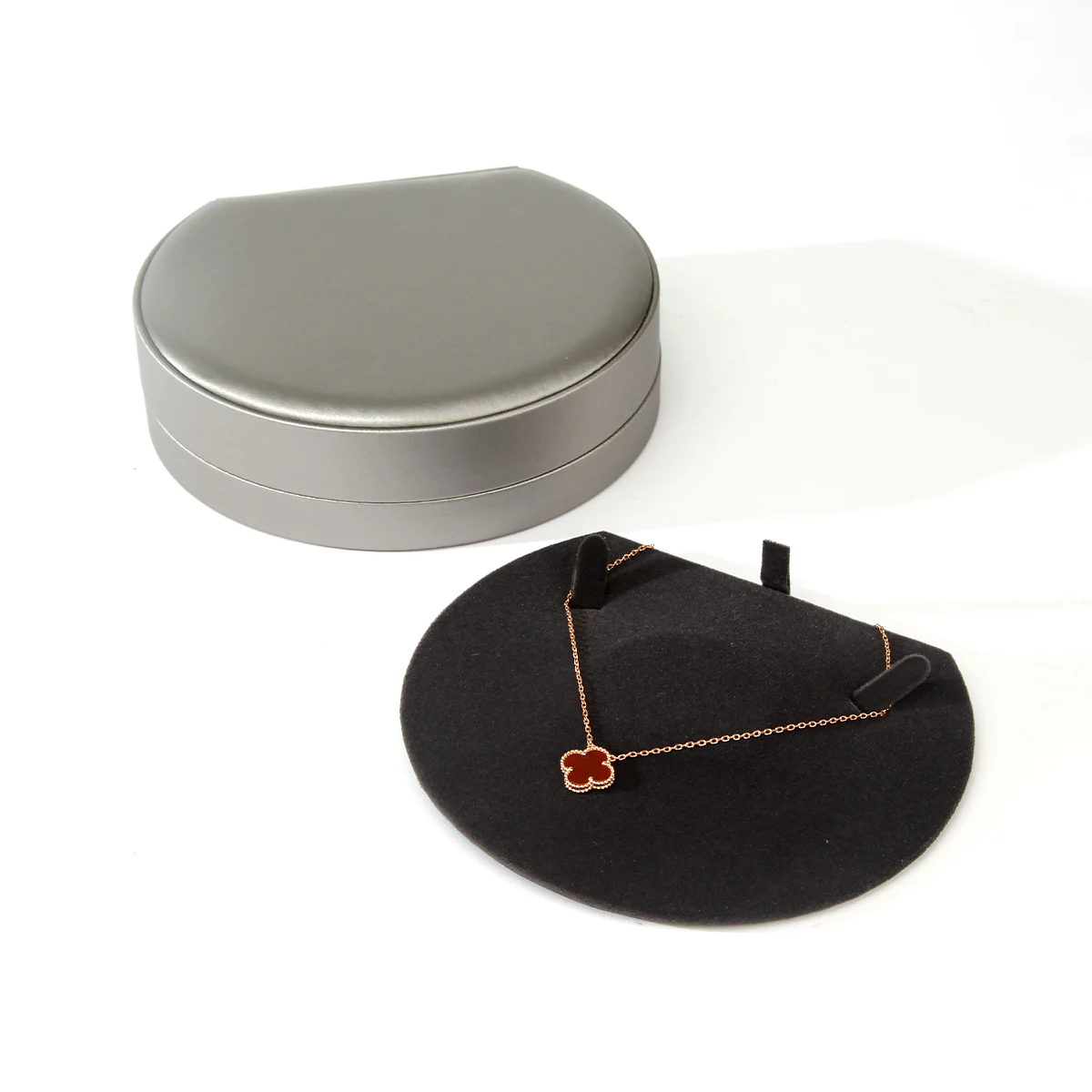 Silver Leather Jewelry Exquisite Gift Box
