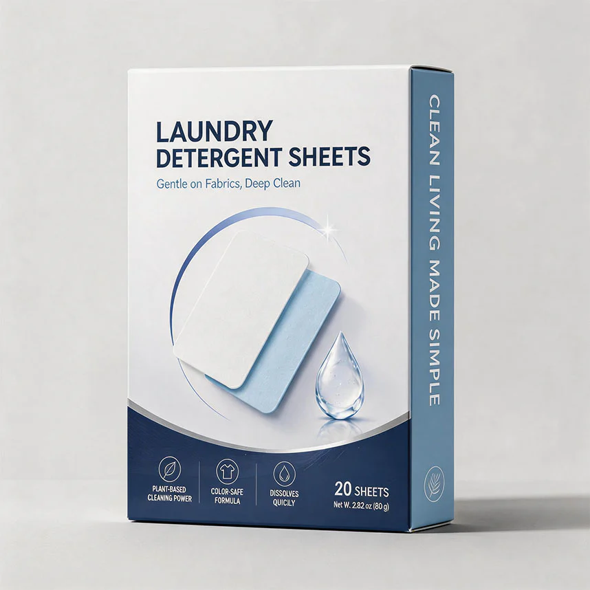 Folding Paper Box For Laundry Detergent