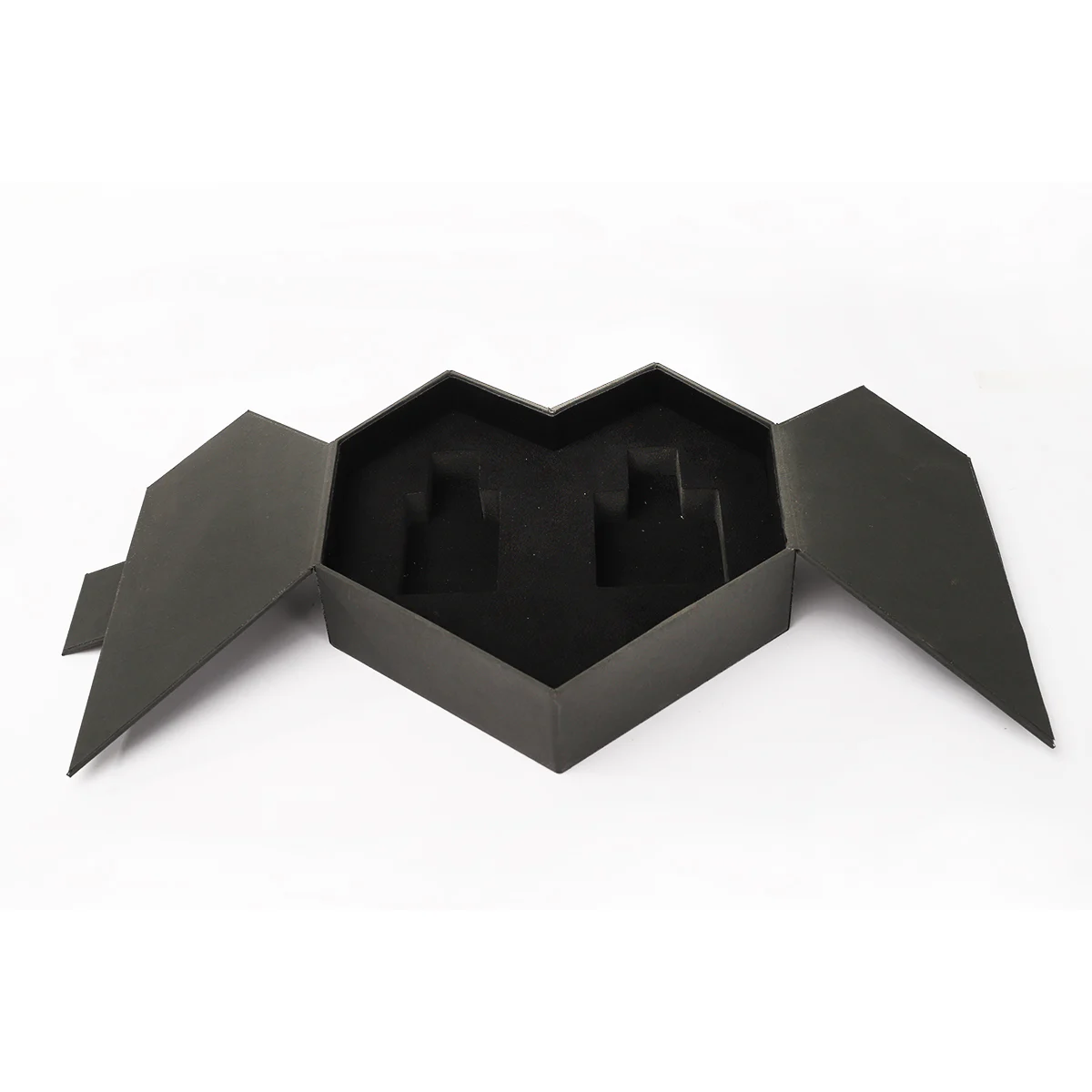 Black Polygon Heart Shape Perfume Packaging Box
