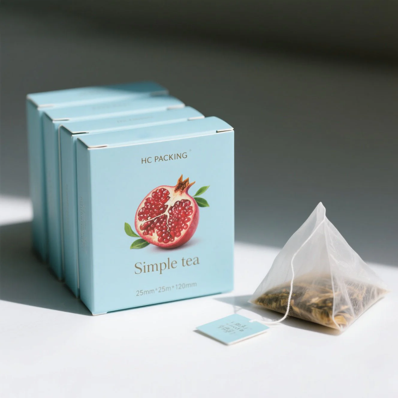 Straight Tuck Side Load Folding Carton Box For Tea Bag