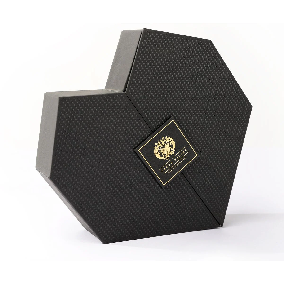 Black Polygon Heart Shape Perfume Packaging Box