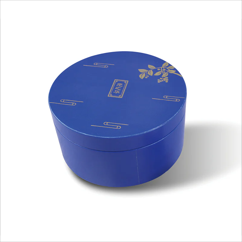Exquisite Blue Large Cylindrical Paper Tube Packaging Box