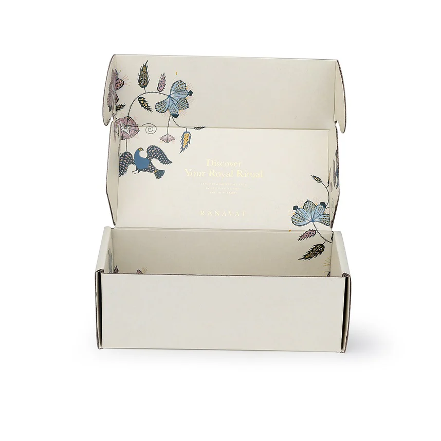 Flower Printed Corrugated Box