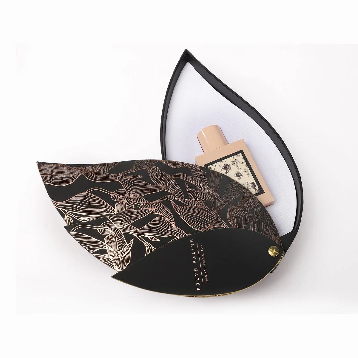 Elegant Leaf Shape Paper Fragrance Gift Pckaging Box