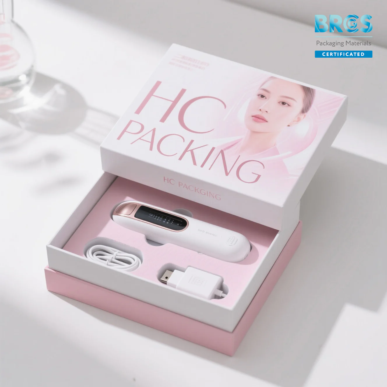 Lid And Base Box For Beauty Device