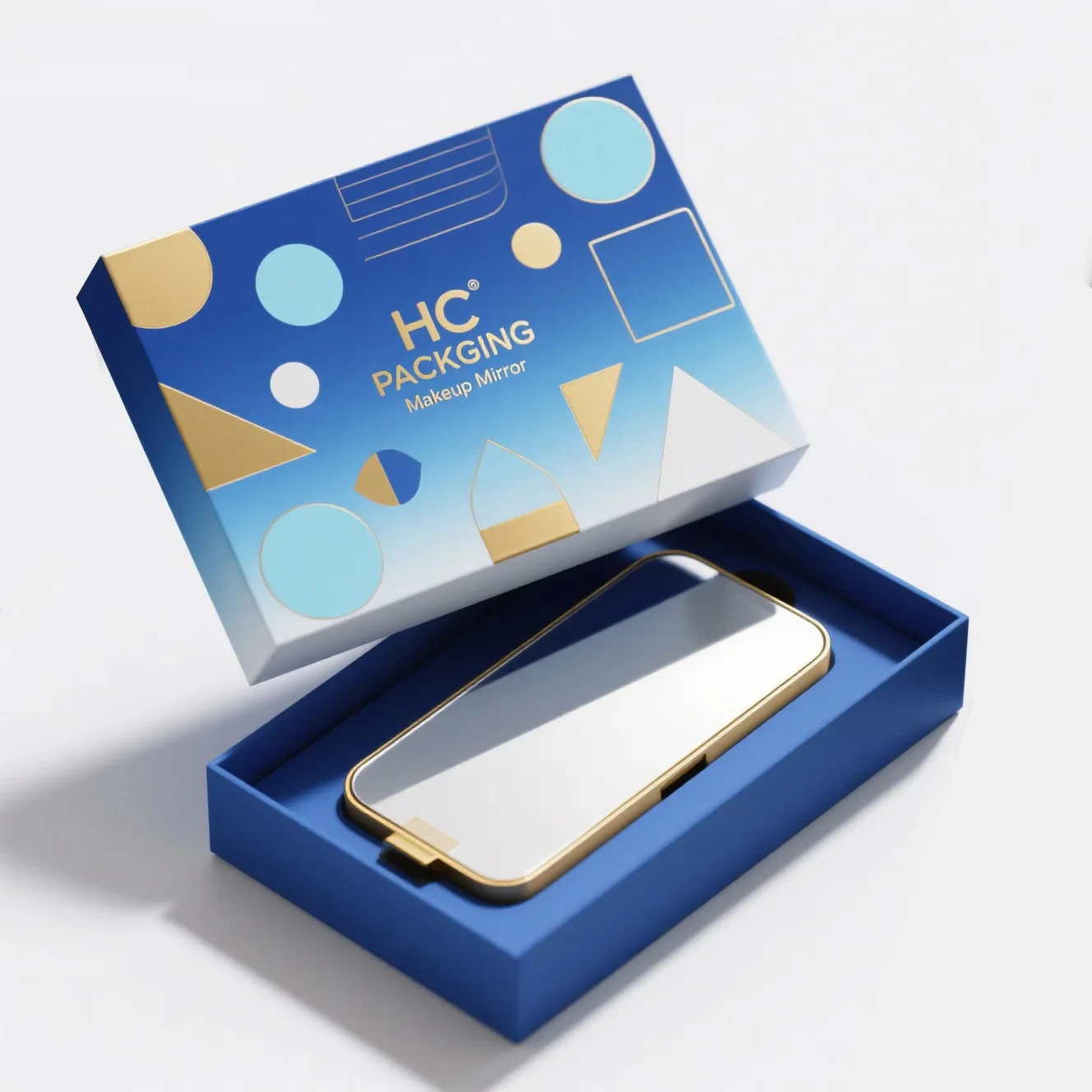 Lid And Base Box For Makeup Mirror