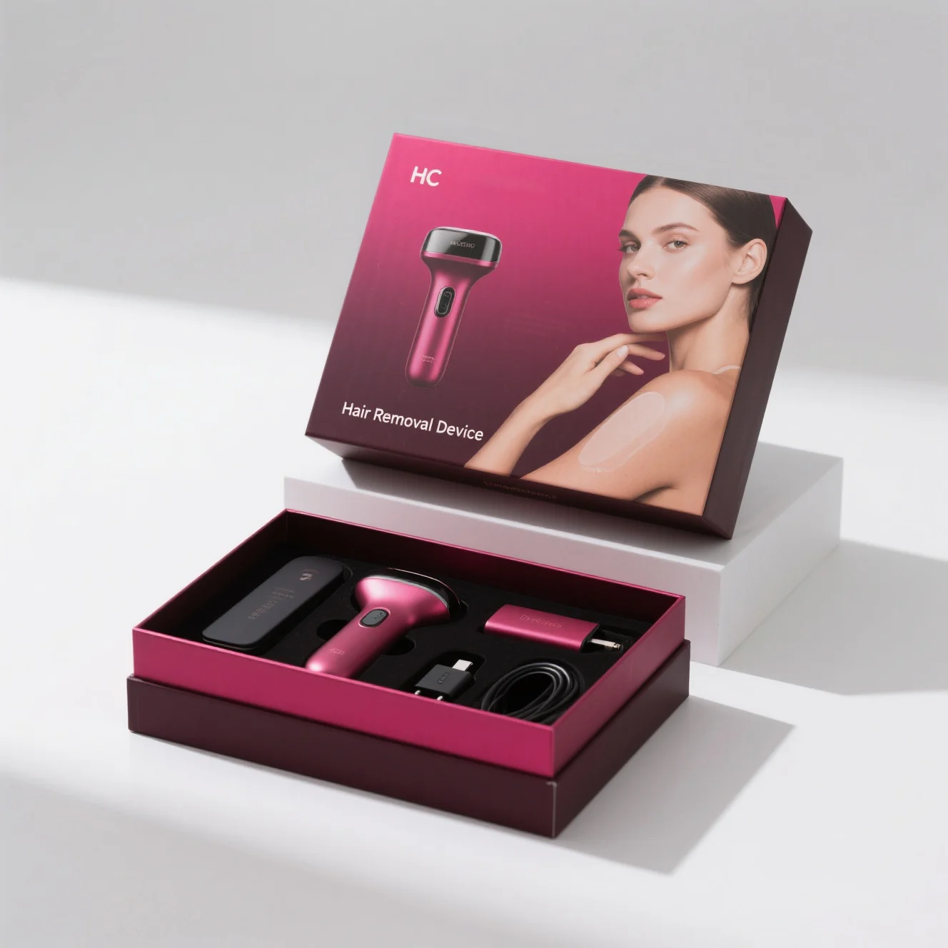 Lid And Base Box For Hair Removal Device