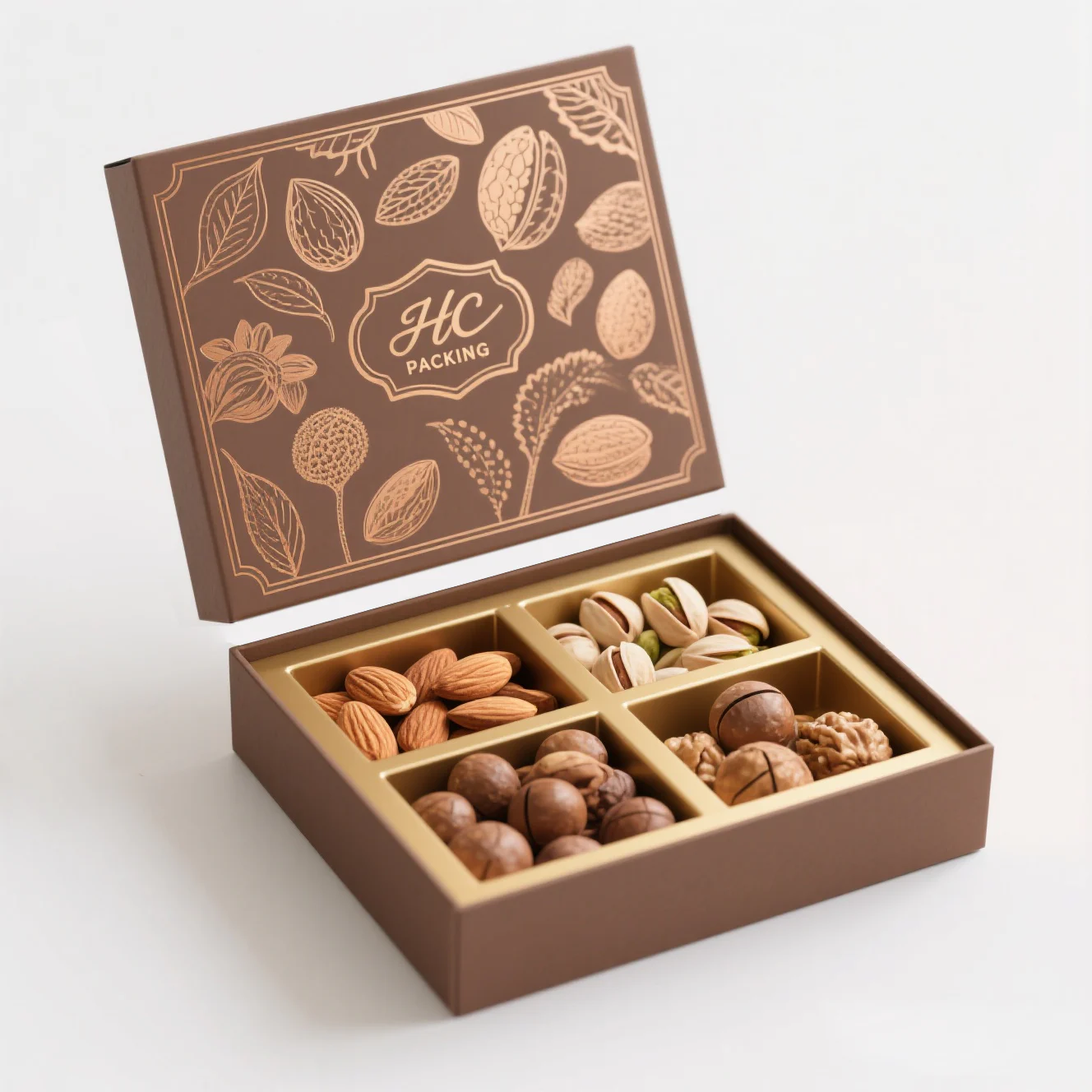 Lid And Base Box For Nuts