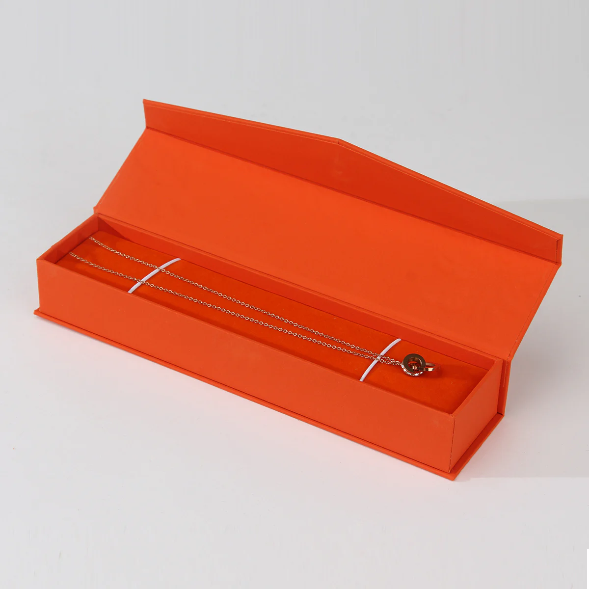 Elegant Rose Gold Necklace Presentation Box