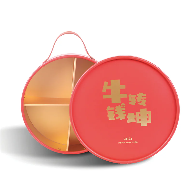 Food Paper Tube Packaging Gift Box With Handle
