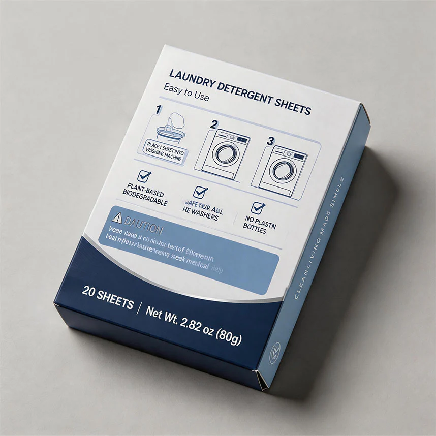 Folding Paper Box For Laundry Detergent