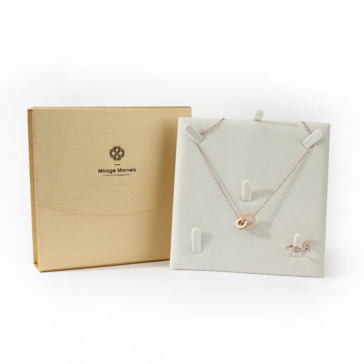Gold Magnetic Necklace Gift Box