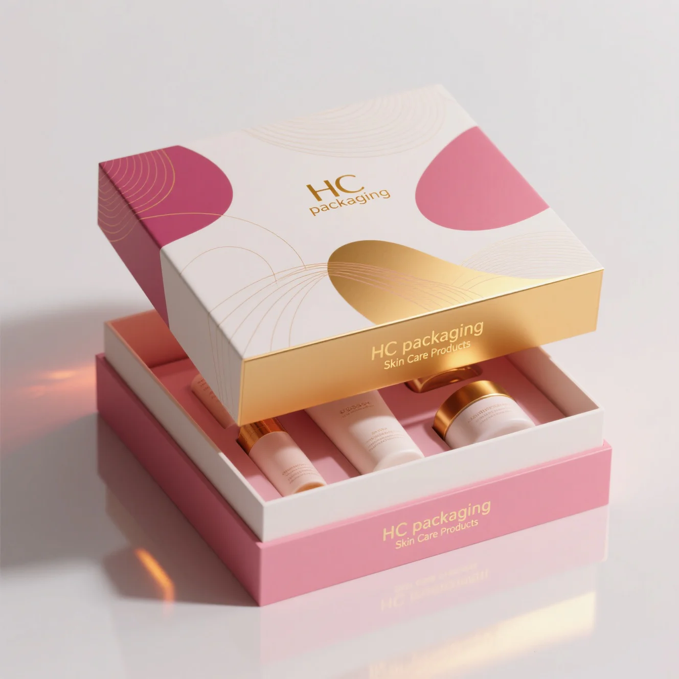 Lid And Base Box For Skin Care Kit