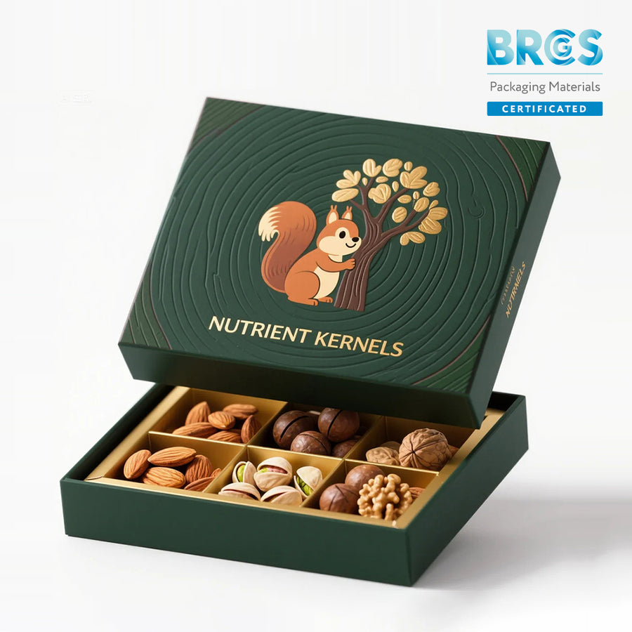 Lid and Base Rigid Box for Nuts