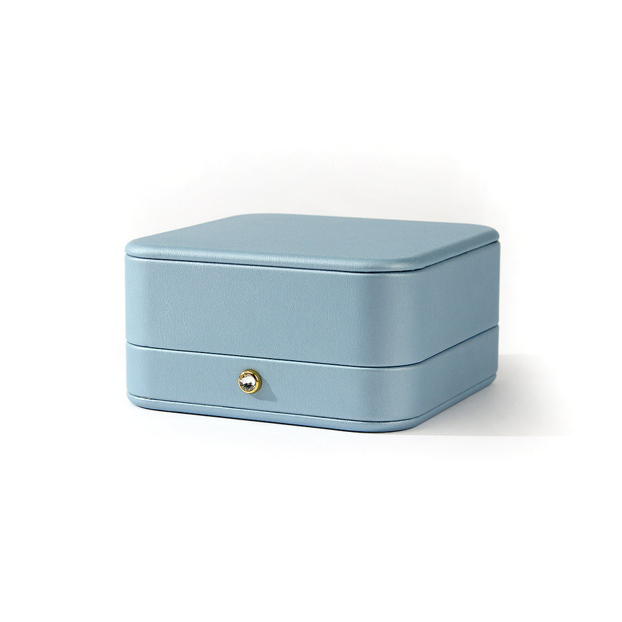 Glacier Blue High-Quality Leather Jewelry Packaging