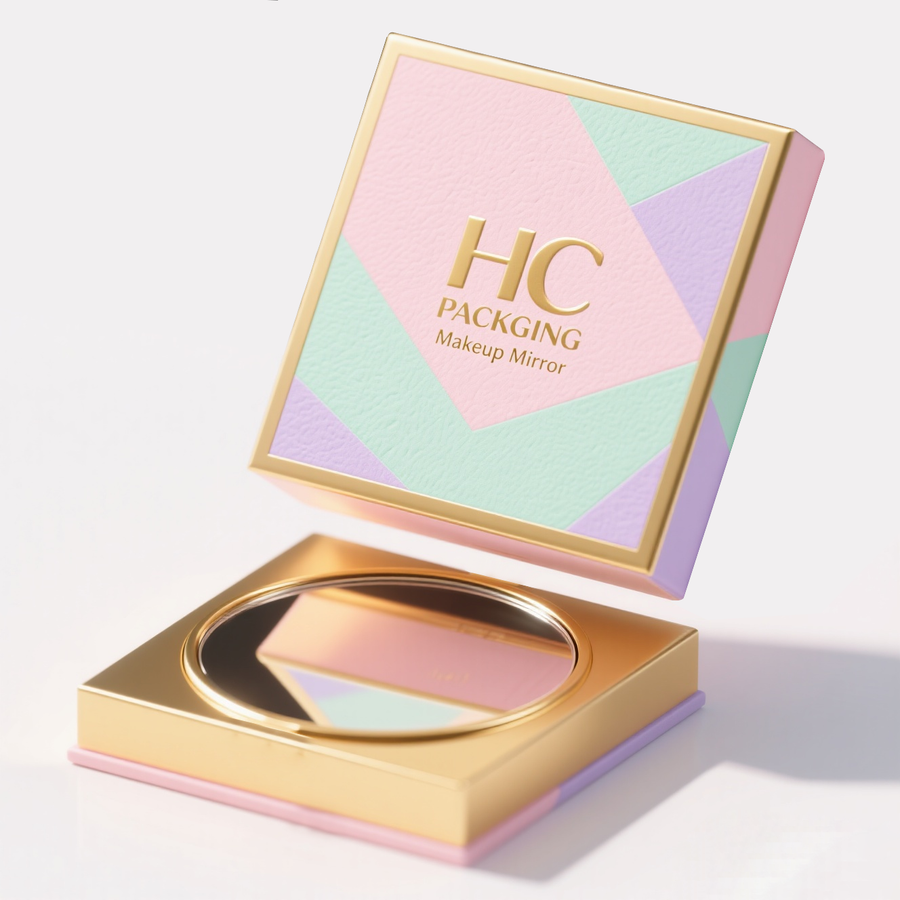 Lid and Base Box for Makeup Mirror
